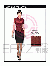 中餐服務員制服設計效果圖1092