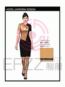 中餐服務(wù)員制服設(shè)計(jì)效果圖1102