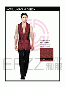 中餐服務(wù)員制服設(shè)計(jì)效果圖1114