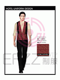 中餐服務(wù)員制服設(shè)計效果圖1115