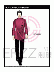 中餐服務(wù)員制服設(shè)計效果圖1131