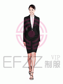 女職業裝設計效果圖594