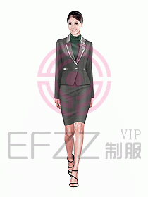 女職業裝設計效果圖592