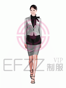 女職業裝設計效果圖597
