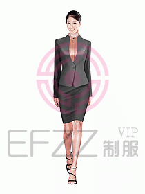 女職業裝設計效果圖609