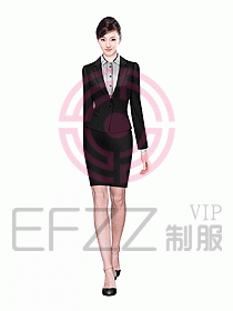女職業裝設計效果圖607