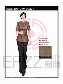 酒店中餐服務員制服效果圖1160