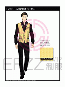 酒店中餐服務員制服效果圖1179