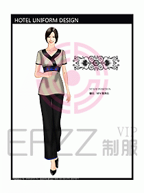 桑拿spa按摩技師制服778