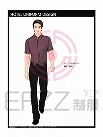 酒店總臺接待員制服設計效果圖431