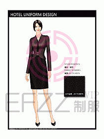 酒店總臺接待員制服設計效果圖435