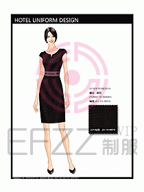 酒店總臺接待員制服設計效果圖438