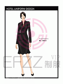 酒店前廳總臺制服設計圖444