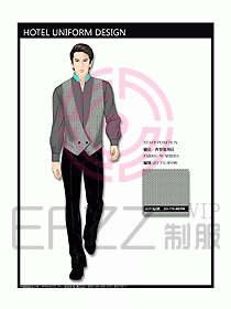 酒店西餐服務生制服設計圖733