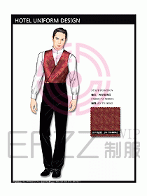 酒店西餐服務生制服設計圖742