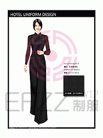 酒店西餐服務生制服設計圖751