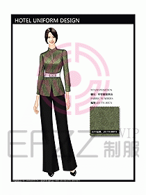 酒店中餐服務(wù)員制服設(shè)計(jì)圖1193