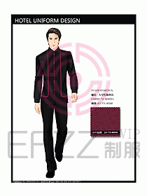 酒店中餐服務員制服設計圖1206