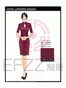 酒店中餐服務員制服設計圖1208