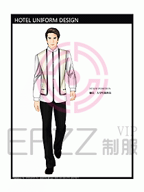 酒店中餐服務員制服設計圖1207