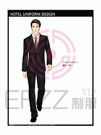 前臺服務生制服設計效果圖452
