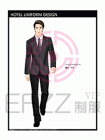 前臺服務生制服設計效果圖450