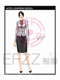 前臺服務生制服設計效果圖462