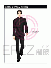 前臺服務生制服設計效果圖465