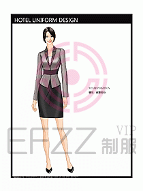 前臺服務生制服設計效果圖471