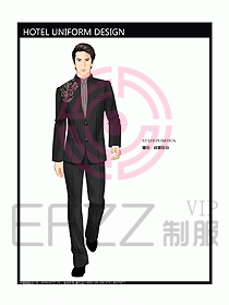 前臺服務生制服設計效果圖470