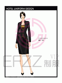 前臺服務生制服設計效果圖476