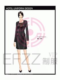 前臺服務生制服設計效果圖481