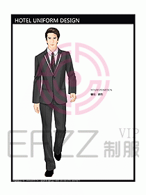 前臺服務生制服設計效果圖482