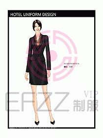 前臺服務生制服設計效果圖491