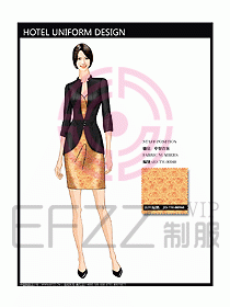酒店中餐咨客制服設計圖579
