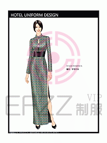 酒店中餐咨客制服設計圖577