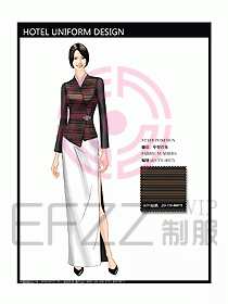 酒店中餐咨客制服設計圖586