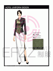 酒店中餐咨客制服設計圖587