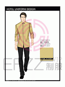 酒店中餐服務員制服設計圖1209