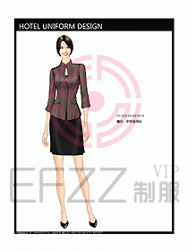 酒店中餐服務員制服設計圖1213