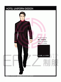 酒店中餐服務員制服設計圖1219