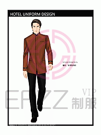 酒店中餐服務員制服設計圖1223