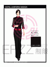 酒店中餐服務員制服設計圖1221