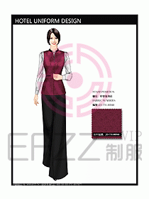 酒店中餐服務員制服設計圖1229