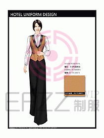 酒店中餐服務員制服設計圖1234