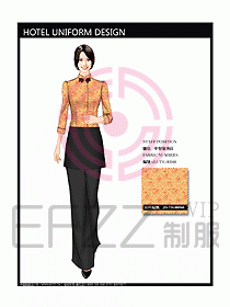 酒店中餐服務員制服設計圖1239
