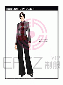 酒店中餐服務員制服設計圖1248