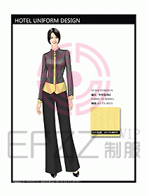 酒店中餐服務員制服設計圖1257