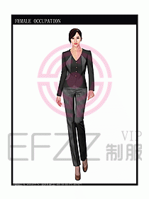 女時尚秋冬職業裝設計圖667