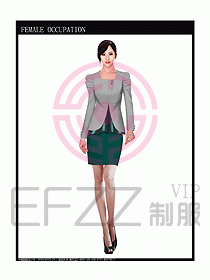 女時尚秋冬職業裝設計圖688